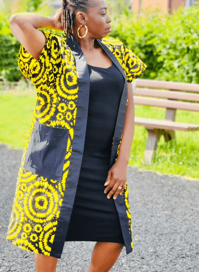 Yellow Ankara Kimono