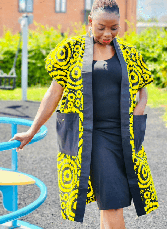 Yellow Ankara Kimono