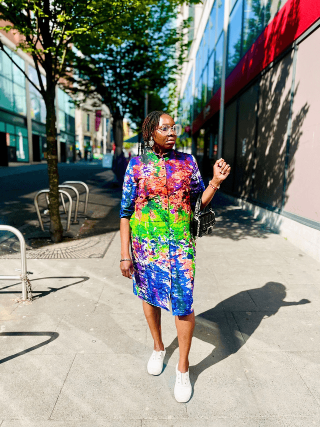 Colourful Ankara Shirt Dress