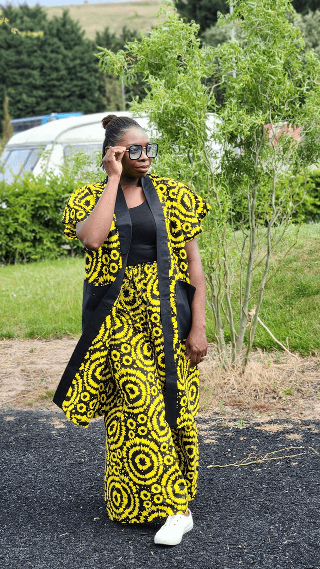 Yellow Ankara Kimono